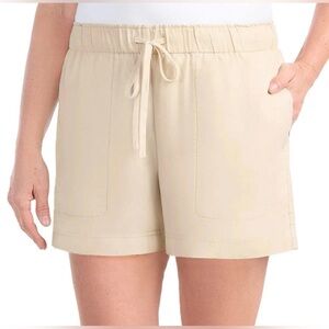NWT Hilary Radley Women's Pull-On with Side Seam Pockets Shorts, Tan, Size XL